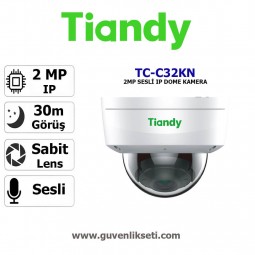 Tiandy TC-C32KN 2mp Sesli ip Dome Kamera